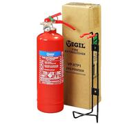 Vigil Dry Powder Fire Extinguisher 1kg - ABC Small Fire Extinguisher with Bracket - BS EN3 - High Performance for Vehicles, Boat, Garage, Workshop & Electrical Fires - 5 Year Warranty