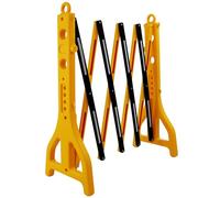 Vigil Expandable Plastic Safety Barrier - 2.5 Metre Construction Site Barrier - Indoor & Outdoor Use - Lightweight Concertina Style - Yellow & Black