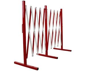 Vigil Extending Barrier - 5 Metres - Red & White - Safety Barrier | Lightweight Concertina Style, Durable & Collapsible
