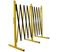 Vigil Extending Barrier - Yellow & Black - Double-Length 5 Metres Long - Indoor & Outdoor Safety - Temporary Barrier