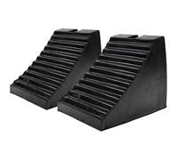 Vigil HGV Rubber Wheel Chock (Pack of 2) - DVSA Accepted | 240mm x 195mm x 165mm