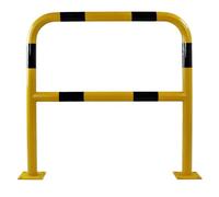 Vigil Hoop Safety Barrier - 1000MM x 1000MM - Yellow with Black Stripes