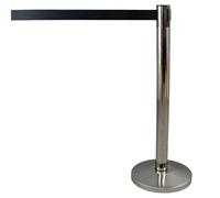 Vigil Retractable Barrier Post - Silver/Black- 3 Metre Belt
