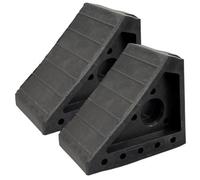 Vigil Rubber Wheel Chock (Pair) - Suitable For Car/caravan/light Vehicles - 100mm X 150mm X 200mm