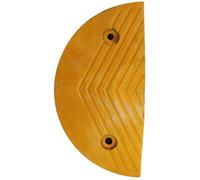 Vigil Speed Bump End Cap - 5Mph (70mm) - Yellow Section With Fixing Bolts