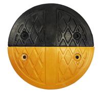 Vigil Speed Bump End Caps - 10Mph (50mm) - Yellow & Black Sections With Fixing Bolts