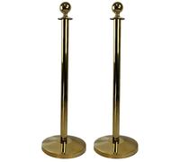 Vigil VIP Rope Barrier Post x 2 (Pair) - Gold