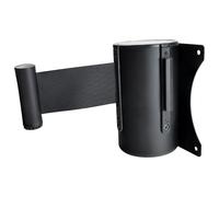 Vigil Wall Mounted Retractable Barrier - Black - 5 Metre Belt