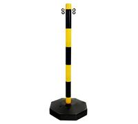 Vigil Warning Post & Base - Black & Yellow - Pack of 1