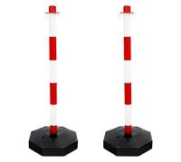 Vigil Warning Post & Base - Red & White - Pack of 2