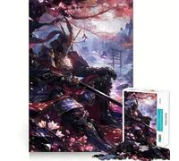 Vigilant Japanese Samurai Adults Puzzles 1000 Piece Jigsaws Recall Skill Fun High Precision Die Cut Easy to Learn Family Enjoyment (38x52cm)