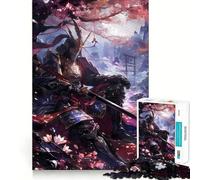 Vigilant Japanese Samurai Jigsaw Puzzle 1000 Recall Fun Play Advanced Laser Cutting Tech Holiday Indoor Entertainment Toy (50x75cm)