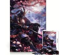 Vigilant Japanese Samurai Jigsaw Puzzles for Adults1000 Pieces Mental Exercise Tranquil Escape Snug Lock Nice Gift (38x26cm)