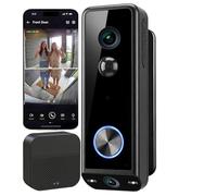 VigiSec 2K Head-to-Toe Doorbell Camera Wireless Battery or Wired Mains Powered, 180° Wide View, Ultra-Clear Night Vision, Two-Way Talk, Alexa, Video Doorbell Wireless No Monthly Fee with Local Storage