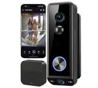 VigiSec 2K Video Doorbell Camera with Portable Chime, Wired or Battery Powered, 180° Head-to-Toe View, AI Person Detections, Night Vision, Local & Cloud Storage, Two-Way Talk, Alexa, Drill or Adhesive