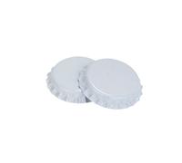 Vigo Presses Bottle Caps - 26mm Crown Caps Will Fit Almost All Beer Bottles - Suitable for All Homebrewing Applications - (White, 100)