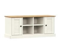 VIGO Shoe Bench Solid Pine Wood White 106 x 35 x 45 cm with Storage Space and Blind Design for Hallway Hallway Bedroom Living Room as Seat and Storage Solution