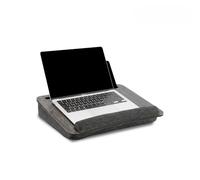 Vigo Wood Laptop Lap Desk with Cushion, Portable Bed Couch Tray Table for Home Office, Built-in Wrist Rest for Tablet Notebook (Cambridge-Black)