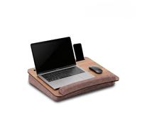 Vigo Wood Laptop Tray for Bed, Lap Desk for Laptop Stand for Bed, Tray with Cushion, Portable lap tray for Home Office Fits up to 16'' Tablet and Phone Holder (Walnut & Brown)
