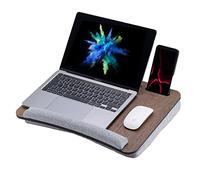 Vigo Wood Laptop Tray for Bed, Lap Desk for Laptop Stand for Bed, Tray with Cushion, Portable lap tray for Home Office Fits up to 16'' Tablet and Phone Holder