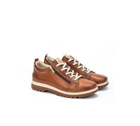Vigo Zip-Up Leather Trainers Cognac