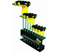 Vigor 38937-10 Set of 9 CRV Tork Screwdrivers with T-Grip Handle