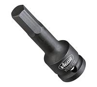 VIGOR Impact Screwdriver Bit V7019-H12 1/2 Inch Phosphated | Drive 1/2 inch (12.5 mm) square hollow, output hexagon socket profile, phosphated, SW 12 mm, length l2 78 mm, 127 g
