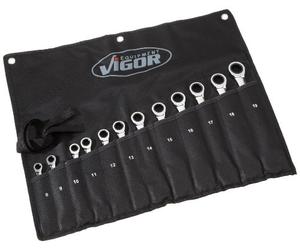 Vigor V1031 Ratcheting Combination Wrench Long Style Set