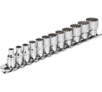 Vigor V1897 Socket Set with Multi-Purpose Profile, 1/4"
