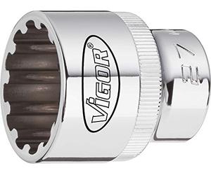 Vigor V2001 Multi-Profile Socket Wrench Bit, 24 mm, 1/2"