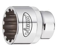 Vigor V2002 Multi-Profile Socket Wrench Bit, 27 mm, 1/2"