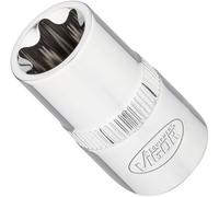 ViGOR V2196N Socket Spanner Insert T 1/2 E18, 1/2 Inch (12.5 mm) Square, E Profile, Length 38 mm, High-Quality Drive for Precise Work