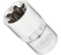 ViGOR V2197N Socket Spanner Insert T 1/2 E20, 1/2 Inch (12.5 mm) Square, E Profile, Length 38 mm, High-Quality Drive for Precise Work