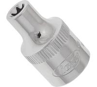 ViGOR V2726N Torx Socket Spanner Insert E6 3/8 Inch (10 mm) Square Drive E Profile 28 mm Length Tool for Precise Work