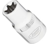 ViGOR V2733N Torx Socket Spanner Insert E14 1/2 Inch (12.5 mm) Square Drive E Profile 38 mm Length Tool for Precise Work