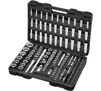Vigor V5461 Socket Wrench Set, 133 Tools, 1/4 Inch Square Drive, 3/8 Inch, 1/2 Inch and Bit Set, in Durable Tool Case, Assorted Sizes