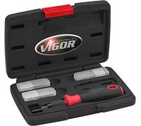 ViGOR V6030 Scraper Set I 16-Piece Set with Different Wide Blades Including Replacement Blades I Tool for Removing Plaques, Stickers, Vignettes or in Kitchen and Household