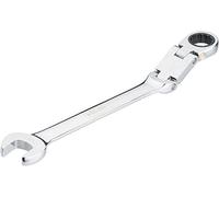 Vigor V6752-16 Ratchet Ring Spanner Double Joint with Fine Toothed Ratchet Mechanism on The Ring Side Silver