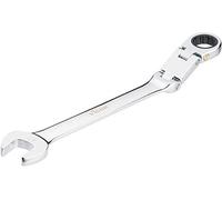 Vigor V6752-17 Ratchet Ring Spanner (Double Joint with Fine Toothed Ratchet Mechanism on The Ring Side) Silver