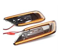 VIGORFLYRUN 2pcs Dynamic Led Turn Signal Light Flowing Fender Light Sequential Side Mirror Marker Indicator Blinker Lamp Compatible with Mini Cooper F54 Clubman 2015+ Black and Yellow Light