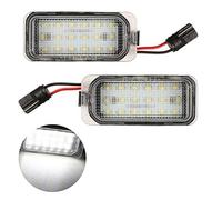 VIGORFLYRUN PARTS LTD 2pcs Car LED License Number Plate Light For F-ord Kuga Fiesta F-ocus M-ondeo/For XF XJ, 18 LED Canbus 12V Error Free White Lamp
