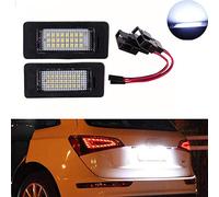 VIGORFLYRUN PARTS LTD 2PCS Car LED License Plate Light Lamp Assembly for A4 S4 A5 S5 Q5 TT/TT RS, Powered by 24 SMD Xenon White LED Lights 12V