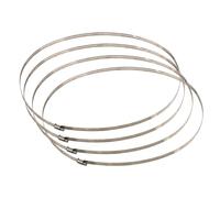 VIGORIA Stainless Steel Duct Clamp, 4 Pieces Large Size Metal Hose Clips, 23.6inch/600mm Adjustable Ducting Clamps for Securing Hoses and Pipes Tube