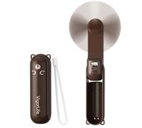 VigorLife Mini Handheld Fan,USB Rechargeable 3 IN 1 Personal Cooler Fans with Power Bank,LED Flashlight,Small Foldable Pocket Fan-Travel & Emergency Essentials for Outdoor Portable Cooling Fan(Brown)