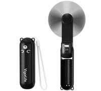 VigorLife Mini Handheld Fan,USB Rechargeable 3 IN 1 Personal Cooler Fans with Power Bank,LED Flashlight,Small Foldable Pocket Fan-Travel & Emergency Essentials for Outdoor Portable Cooling Fan(Black)
