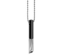 Vigorola Unisex Adjustable Whistle Pendant Necklace, Stress Relief Necklace with Pendant for Meditation/Anxiety Relief/Relaxation/Exercise/Clothing Accessory (Black + Silver)