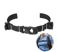 Vigorport Backpack Chest Strap Add on, Elastic Backpack Sternum Strap, Heavy Duty Adjustable Chest Belt with Quick Release Buckle (Black, Normal)