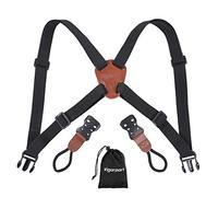 Vigorport Camera Strap,Cross Shoulder Straps for Binoculars, Rangefinders,Harness Strap Compatible with Canon, Nikon, Sony and DSLR SLR Cameras-Brown