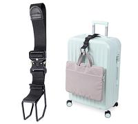 Vigorport Luggage Hook Strap, J Hook for Add a Bag Luggage, Multi Adjustment Bag Strap Hook with Hands Free (Large Size/Metal Buckle)
