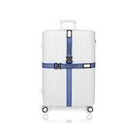 Vigorport Luggage Straps for Suitcases Heavy Duty Metal Buckle Luggage Belt Strap, TSA Approved Suitcase Belt, Stretchable Travel Strap for Luggage 72" Long (Blue)